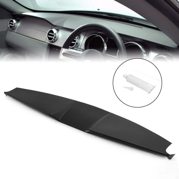 Kojem Overlay Dashboard Cover Mat for 2005-2009 Ford Mustang Replaces 12-509LL-BLK ABS Plastic Primer Black