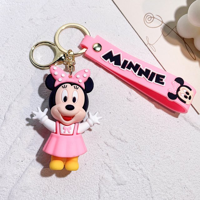 LLavero de Minnie Mouse de Disney, de silicona para bolso, accesorios para llavero de Daisy Duck, Mickey, llavero, colgante, accesorio, regalos de cumpleaños xuanjing unisex