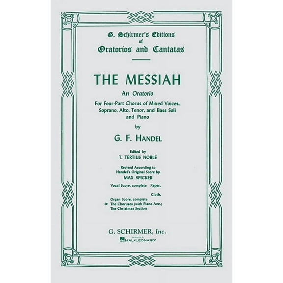 Messiah (Oratorio, 1741): Chorus Parts, (Paperback)