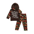 thumbnail image 2 of FOCUSNORM Children Thanksgiving Clothes 2PCS Hooded Pullover and Trousers, 2 of 7