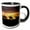 Black/White, variant on 3drose, Cowboys Along Ridge at Sunset, Shell, Wyoming - Us51 Jre0097 - Joe Restuccia Iii, 15oz Mug