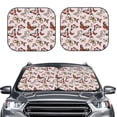 thumbnail image 2 of Naloa Vintage flowers Print 2-Piece Windshield Sunshade,Foldable Car Front Window Sun Shades,for Most Sedans SUV Truck-Medium, 2 of 6