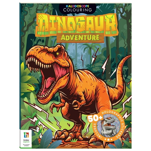 Hinkler Kaleidoscope Sticker Coloring Dinosaur Adventure Children Ages 6 and up