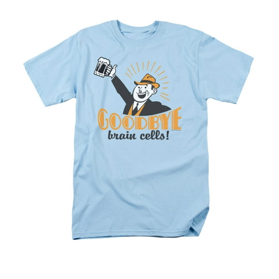 Goodbye Brain Cells Alcohol Humor Funny Humorous Saying Adult T-Shirt