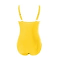 thumbnail image 5 of CAICJ98 Womens One Piece Swimsuits Tummy Control Swim Dress Sexy Criss Cross Tie Back Bathing Suit Yellow,XL, 5 of 5