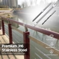 thumbnail image 2 of Yescom T316 Stainless Steel Cable Railing Hardware Right&Left Handed Thread Swage Lag Screws for Wood Posts - 60 pack, 2 of 11