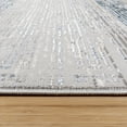 thumbnail image 5 of Gertmenian Braga Enja Modern Glam Striped Grey Plush Polypropylene Area Rug, 5' x 8', 5 of 5