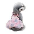 thumbnail image 4 of Dog Dress Luxury Puppy Skirt Clothes Princess Dresses Wedding Evening Tutu Skirt Rose Flower Bowknot Dresses for Small Dog Girl XS Pink, 4 of 4