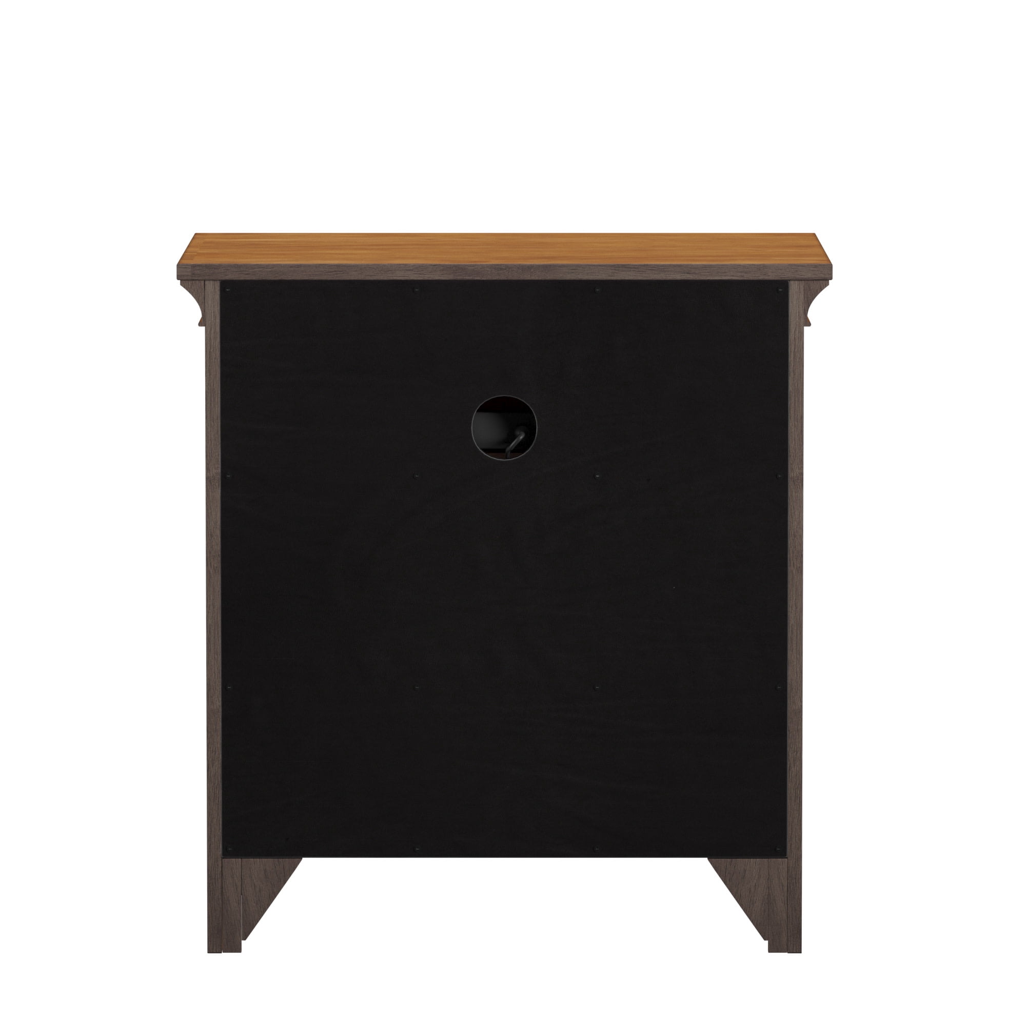 Weston Home Crestler Classic Nightstand with 3-Drawers & Charging Station, Oak