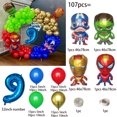 thumbnail image 5 of Globo de látex de superhéroe para niños, suministros de juguetes inflables con temática de los vengadores, SpiderMan, Hulk, Iron Man, fiesta de cumpleaños（Number 6 as shown, 5 of 5