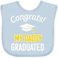 thumbnail image 3 of Inktastic Congrats My Daddy Graduated with Cap Boys or Girls Baby Bib, 3 of 4