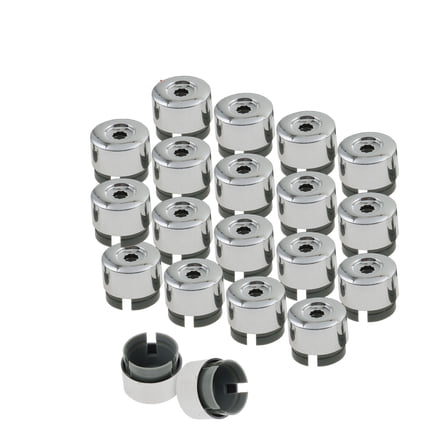 20 Pcs Wheel Lug Bolt Nuts Cap Cover Chrome Fit for Touareg VW 2004-2015