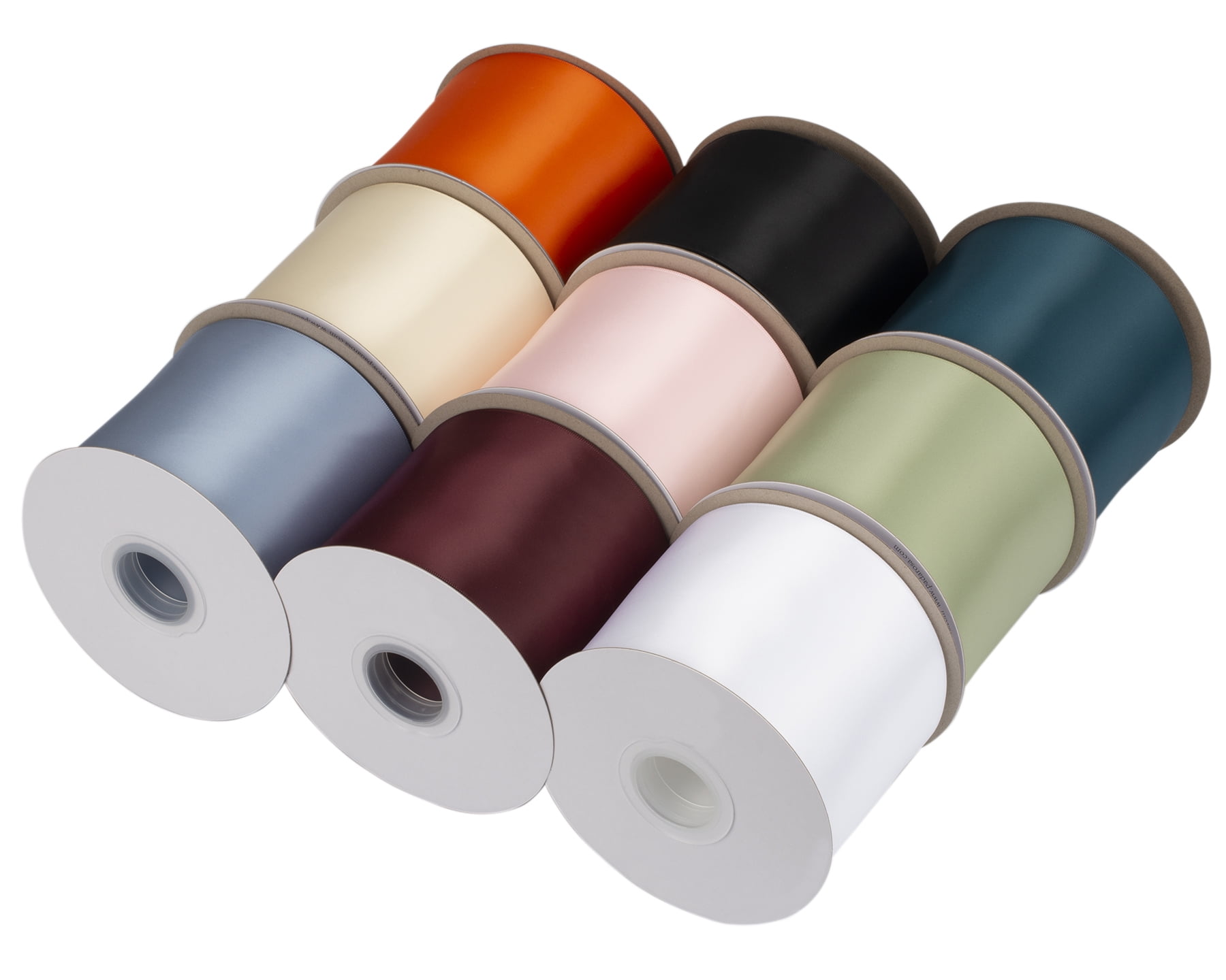 Joycrosso White Ribbon 4 Inch Wide Thick Fabric Ribbon, 50 Yards Double Faced Satin for Chair Sash Bows Making Bouquet Sewing Christmas Decoration