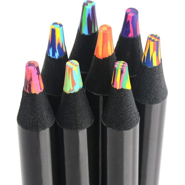 8 Pieces Rainbow Colored Pencils, Jumbo Colored Pencils for Adults and Children, Multicolor Pencils