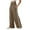 Light Brown #49, variant on Womens High Rise Side Striped Yoga Sweatpants with Pockets, Contrast Trim Trendy Wide Leg Loose Pants for Gym Sport Street Gray XL