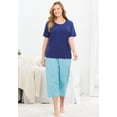 thumbnail image 5 of Dreams & Co. Plus Size Woven Sleep Capri Pant, 5 of 6