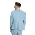 thumbnail image 5 of Men's Suit Slim Fit 3 Piece Suit Double Breasted Suit One Button Formal Wedding Prom Suits Light Blue XXS, 5 of 7