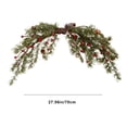 thumbnail image 3 of Fiudx Corona Navideña Dorada y Roja, Ramas de Ratán Hechas a Mano, Elegante Decoración de Frutos Rojos, Decoración Navideña, Manualidad Versátil para Usar En El Árbol de Navidad o En Fiestas, 70 X 10, 3 of 6