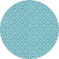 thumbnail image 1 of Ahgly Company Tapis Rond Lavable en Machine Intérieur Transitionnel Bleu Lierre, 6 Pieds Rond, 1 of 7