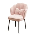 thumbnail image 2 of Sillón de tocador,Sillón de tocador moderno y cómodo para sala de estar en casa,Silla de escritorio de terciopelo Silla de juego de moda Dormitorio,Sillón decorativo con patas de Rosa claro, 2 of 8