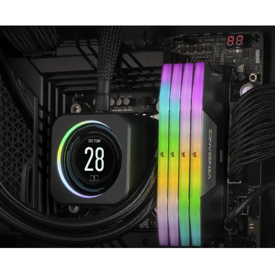 メモリー CORSAIR VENGEANCE RGB DDR5 32GB 5200MHz CORSAIR Vengeance RGB 32GB DDR5 5200 Gaming Desktop Memory Model