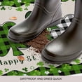 thumbnail image 2 of St. Patrick's Day Door Mat Indoor Outdoor, Green and Black Checkered Lucky Non Slip Welcome Mat with Rubber Backing, Absorbent Fabric Front Door Mats Entryway Rug for Home Patio Entrance 20"x31.5", 2 of 8