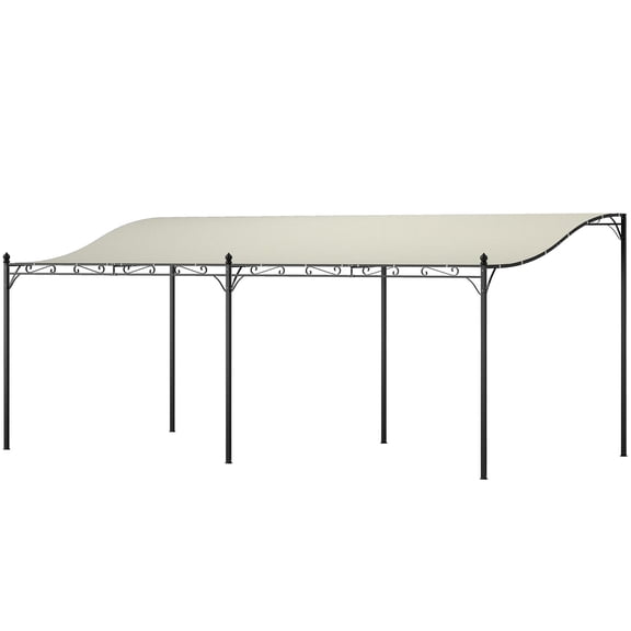 Dranite 10' x 20' Outdoor Pergola Canopy, Metal Patio Canopy with Drainage