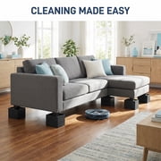 Takira Bed Risers Heavy-Duty,4 Pack,Adjustable Height Edge-Wrapped Design Suitable for Desk Legs,Sofas.