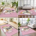thumbnail image 4 of Area Rugs 5'x7', Pink Cute Cat Carpet Runner Indoor Outdoor Rugs Home Decor Aesthetic, Cartoon Funny Heater Cats Non Slip Mats Washable Accent Rug for Living Room Bedroom, 4 of 8