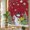 Red, variant on Purple Snowflake Christmas Privacy Window Film, Decorative Stained Glass Window Film, Xmas Snowflake Winter Resuable Rainbow Static Cling for Home Bathroom Living Room Glass Door 17.7"x39.3"