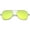 Silver / Yellow Mirror, variant on sunglassLA Unisex Small Full Metal Color Mirror Teardrop Flat Lens Aviator Sunglasses (Silver / Orange Mirror) - 56mm