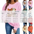 thumbnail image 3 of Mifsaly Womens Vintage Pumpkin Ghost Graphic Crewneck Sweatshirt Long Sleeve Fall Pullover Top Spooky Bow Print Casual Comfy Shirt for Autumn Season Halloween Party White,L, 3 of 5