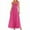 Hot Pink, variant on Summer Dresses for Women 2025, Woman Fashion Comfortable Summer Solid Color Pocket Sleeveless Round-Neck Dress(Black,S)