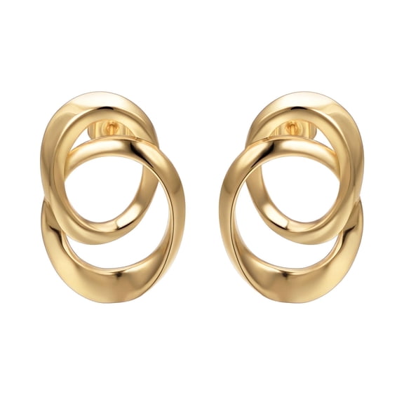 Yoursfs Earrings Hoop Earrings for Women Double Circle Elegant Fashion Jewelry