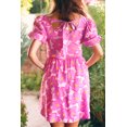 thumbnail image 3 of FOLUNSI Elegant Rose Floral Square Neck Dress - High Waist Flowy Fit, 3 of 8