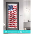 thumbnail image 5 of Window Privacy Film American Flag Stained Glass Window Film Decorative Sun Block Window Cover Red Blue Watercolor USA Flag Window Clings Static Adhesive Sticker for Bathroom 29.5"x78.7", 5 of 7