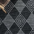 thumbnail image 6 of SAFAVIEH Kilim Elouise Diamond Polyester Area Rug, Black/Ivory, 6' x 6' Square, 6 of 10