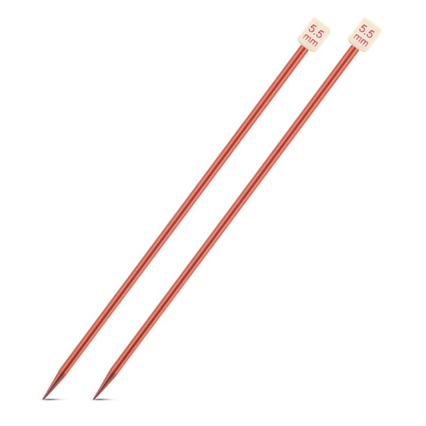 Wosthever Agujas de tejer al azar de colores, suéter, de tejer de aluminio portátil, equipo de costura para manualidades DIY, suministros para el Artesanía 5.5 mm
