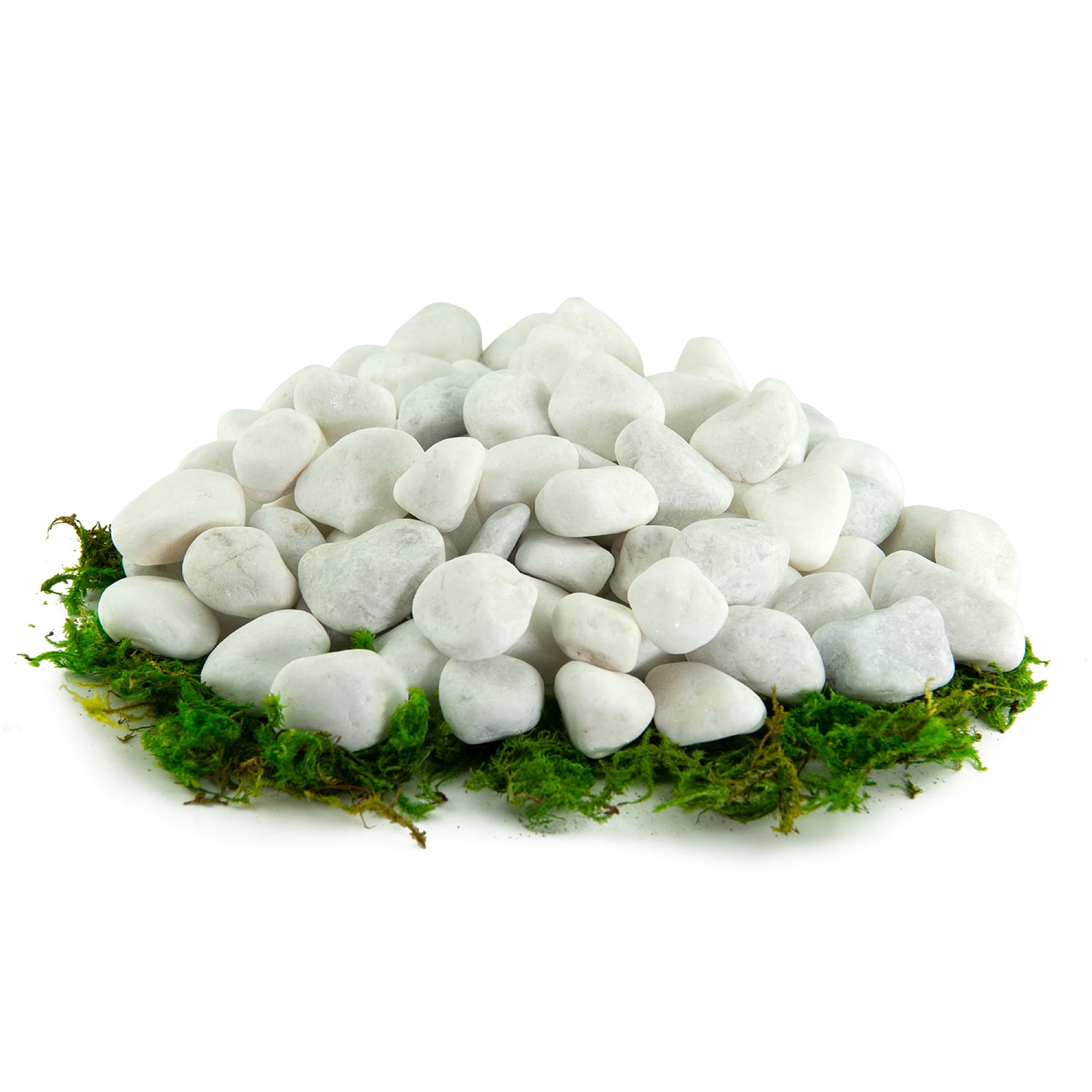 Decorative White Garden Pebbles Stone Aggregates Slate Rocks Wedding Home Vase 