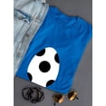 thumbnail image 3 of Black And White Easter Egg Graphic Women Royal Blue T-Shirt, Female x-Large, 3 of 4