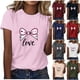 thumbnail image 1 of RKSTN Valentines Gift Valentine Shirts for Women Oversized Crewneck Valentine's Day Graphic Print Short Sleeve T Shirts Pullover Top Womens Casual Round Neck Plus Size Loose Comfy Summer Tee Shirts, 1 of 6