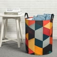 thumbnail image 6 of Easygdp Geometric Cube Pattern Art Large Dirty Clothes Hamper, Lightweight Storage Basket, Household Laundry Bag with Handle-Medium, 6 of 6