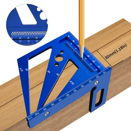 

Wendoximz Measuring Ruler The Fourth Generation Carpenter S Square Ruler Triangle Ruler Aluminum Alloy Square Ruler Right Angle Ruler Marking Ruler Hole Ruler Measurement Layout