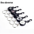 thumbnail image 3 of SagaSave 5 Pack Retractable Keychain Carabiner with with Buckle and Key Ring Black 5 Model Choice, 3 of 4