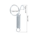 thumbnail image 2 of Unique Bargains 2.8' Cage Door Hook, 10Pcs Stainless Steel Finger Ring Elastic Spring Wire Latch Hook, Silver, 2 of 6