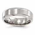 thumbnail image 1 of Solid Titanium Matte Brushed Finish and Beveled 7mm Ring Band Size 11.5, 1 of 7