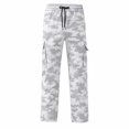 thumbnail image 4 of JAJAHO Kids Boys Cargo Jogger Pants With Multi Pockets Camouflage Casual Drawstring Loose Straight Leg Pants 5-16Y, 4 of 5