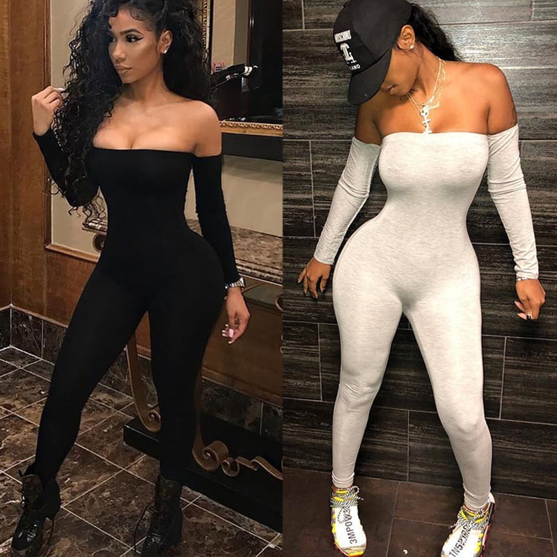 Womens Long Sleeves Zipper Casual Club Party Bodycon Tracksuit 