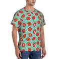thumbnail image 2 of Qekee Hand Drawn Strawberry Classic Fit T-Shirt Men's Shirt Men's Tight Short Sleeves for Exercise, Running, Mountaineering - Hand Drawn Strawberry, 2 of 9