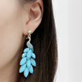 thumbnail image 2 of Vintage Peacock Dangle Earrings for Women 14K Gold Plated Green Crystal Feather Peafowl Statement Drop Dangling Stud Earring Boho Exaggerated Birthday Holiday Jewelry Gifts, 2 of 12